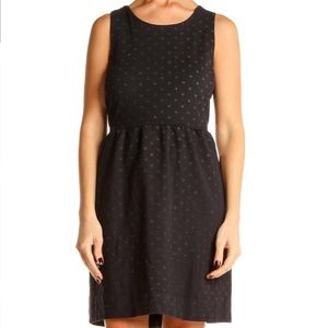 J. Crew Black Polka Dot Fit & Flare Dress XXS Sleeveless Zipper
